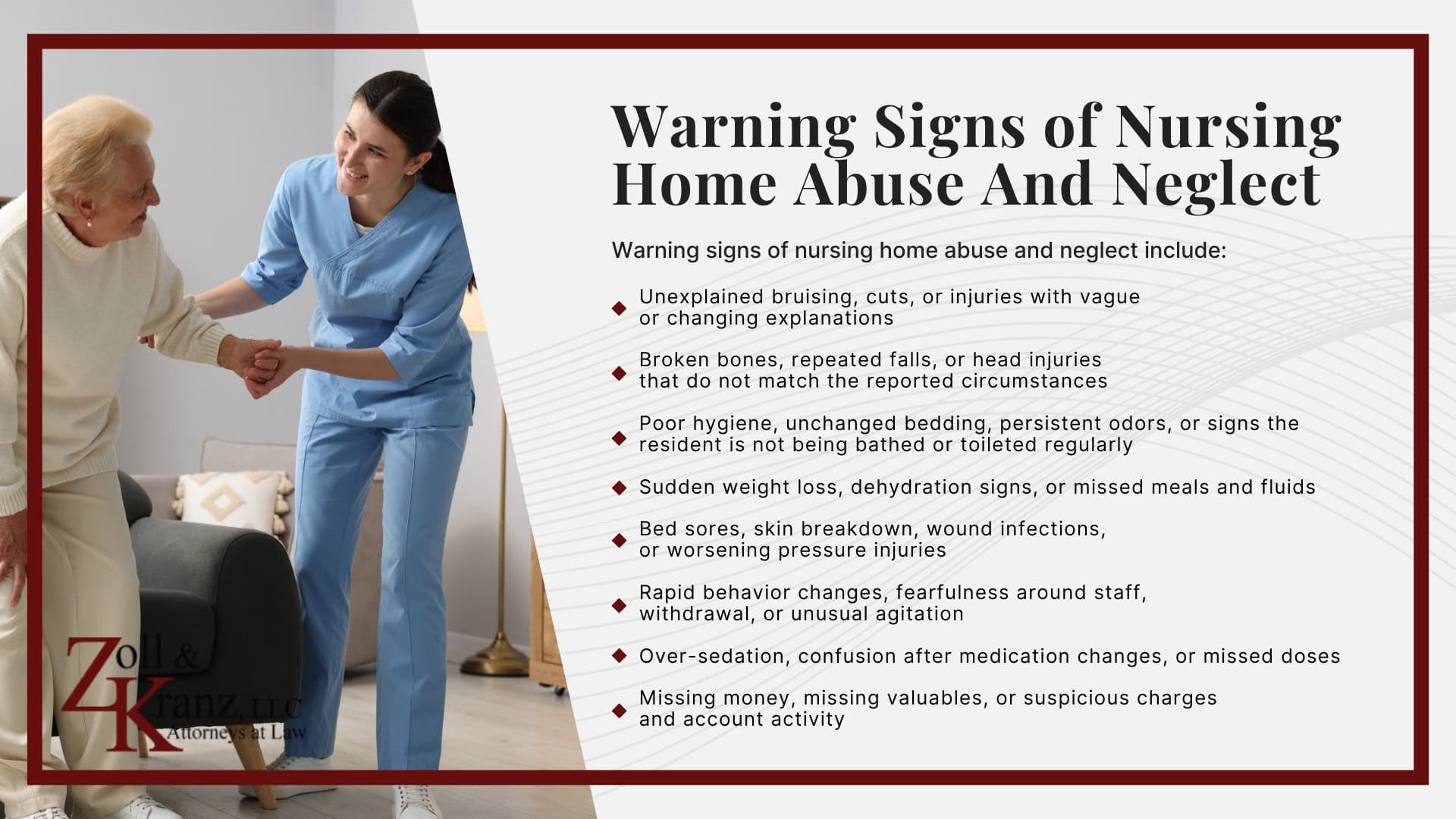 Warning Signs of Nursing Home Abuse And Neglect; Nursing Home Negligence Can Include System Failures, Not Just One Staff Member’s Conduct; What Counts as Nursing Home Abuse And Neglect In Ohio; What Counts as Nursing Home Abuse And Neglect In Ohio