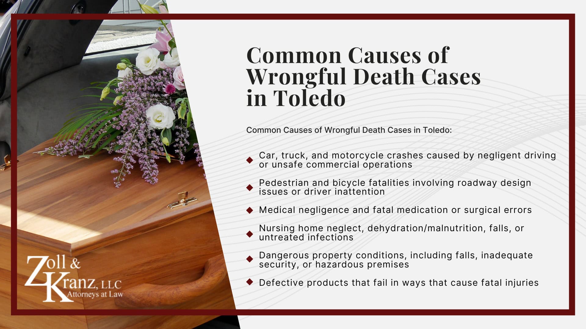 Common Causes of Wrongful Death Cases in Toledo; Ohio Wrongful Death Laws You Should Know; Ohio Wrongful Death Laws You Should Know