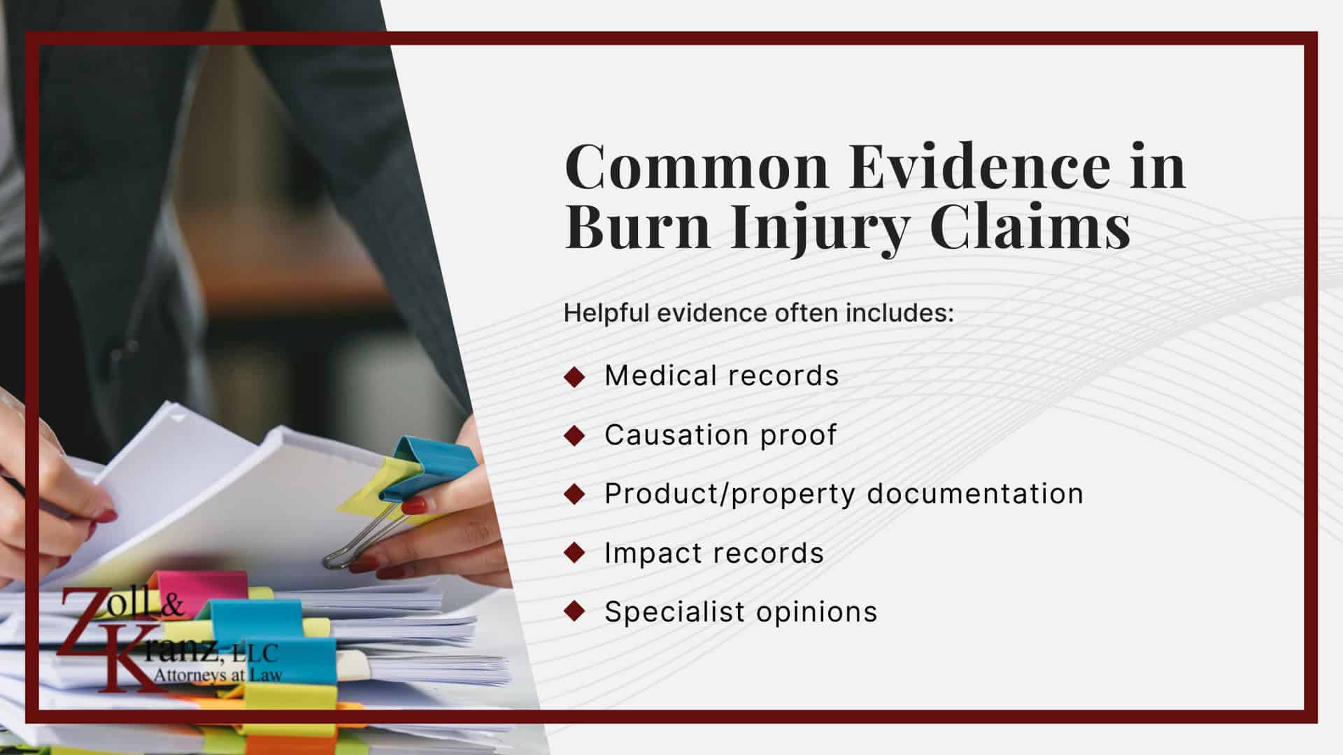 Common Evidence in Burn Injury Claims; Filing a Burn Injury Lawsuit in Ohio; How Insurance Companies Handle Burn Injury Claims; Mistakes That Can Harm Your Burn Injury Claim; Steps Burn Injury Victims Should Take Immediately After an Accident; Calculating the Full Extent of Your Damages; Investigating Liability and Identifying At-Fault Parties; How Our Toledo Burn Injury Attorneys Build Strong Cases; Understanding Burn Injury Claims in Toledo, Ohio; Common Types of Burn Injury Cases We Handle