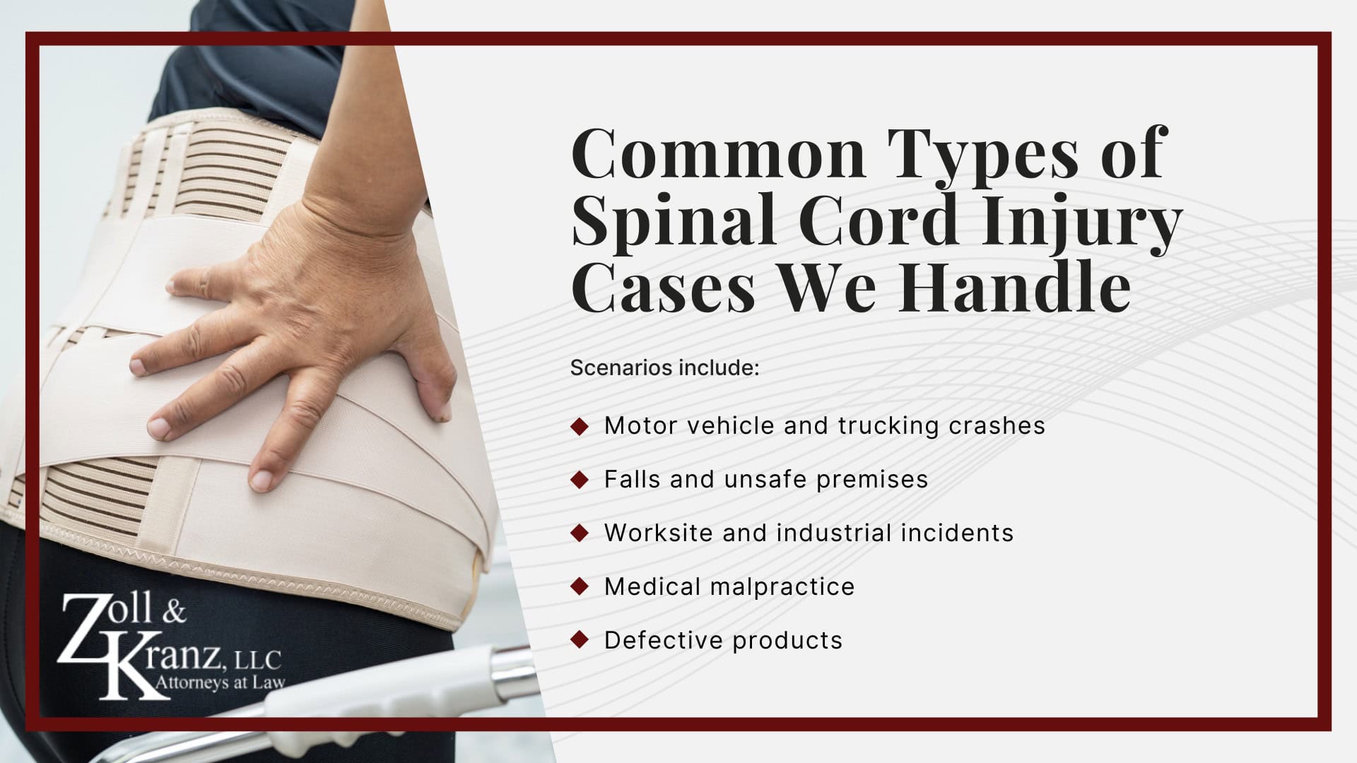 Understanding Spinal Cord Injury Claims in Toledo, Ohio; Common Types of Spinal Cord Injury Cases We Handle