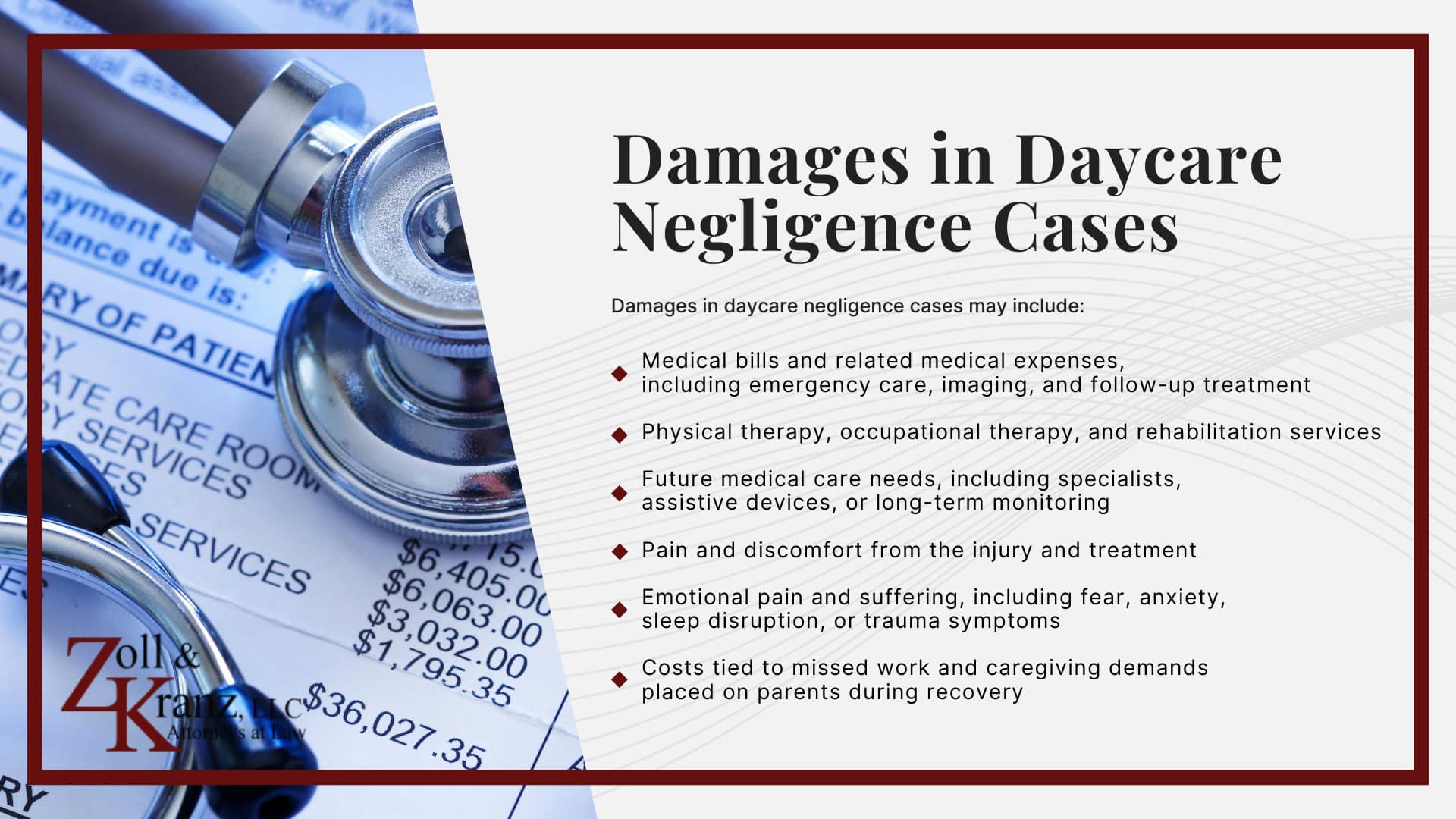 Damages in Daycare Negligence Cases; Gathering Evidence for a Daycare Negligence Case; Do You Qualify for a Daycare Injury Lawsuit; How To Report Concerns to Ohio Childcare Agencies And Local Authorities; Ohio Laws And Regulations That Apply to Daycare Injury Cases; Ohio Laws And Regulations That Apply to Daycare Injury Cases