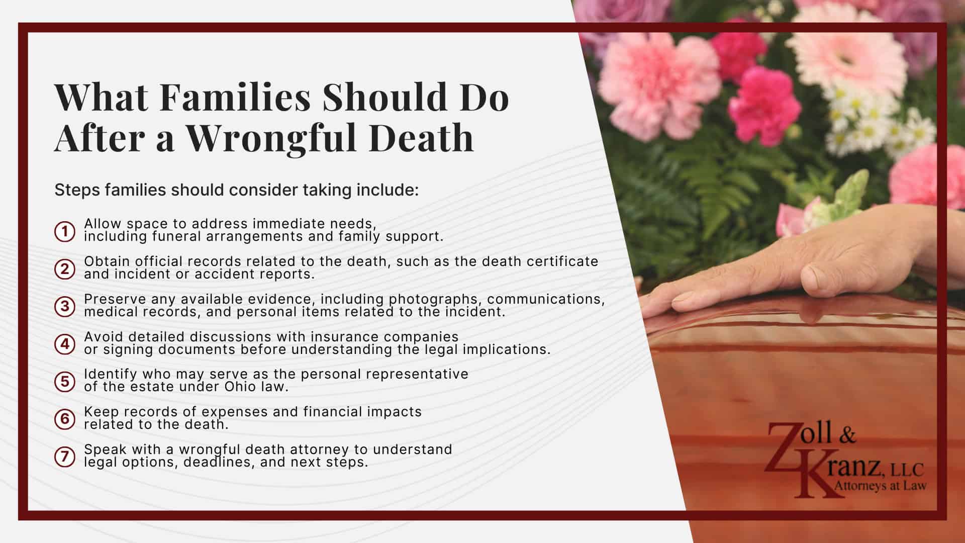 What Families Should Do After a Wrongful Death; Common Causes of Wrongful Death Cases in Toledo; Ohio Wrongful Death Laws You Should Know; Ohio Wrongful Death Laws You Should Know