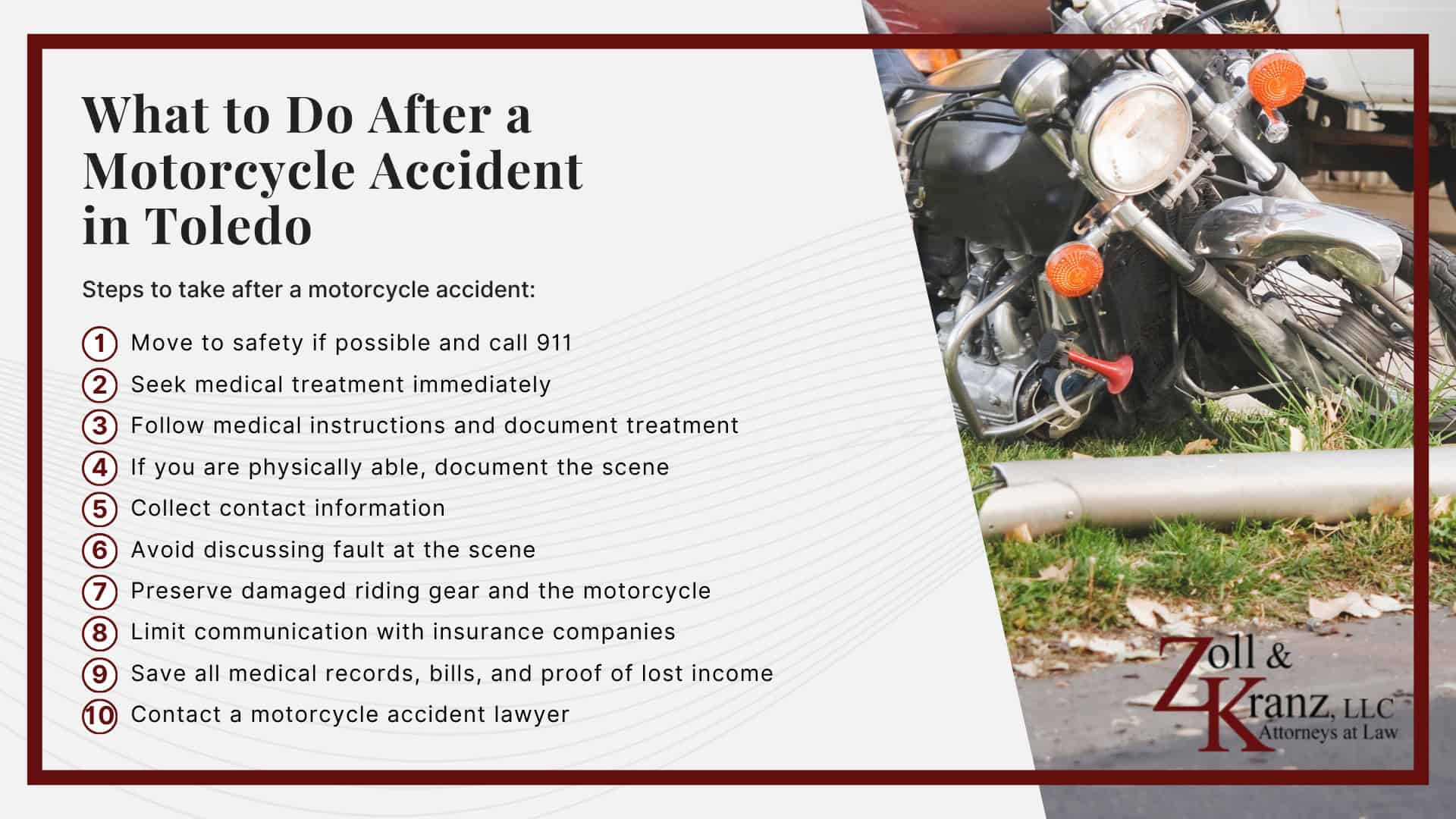 What to Do After a Motorcycle Accident in Toledo