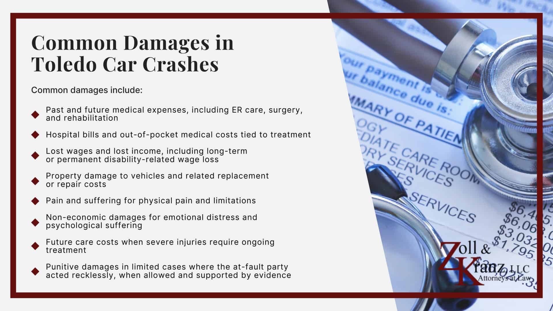 Common Damages in Toledo Car Crashes; Common Damages in Toledo Car Crashes