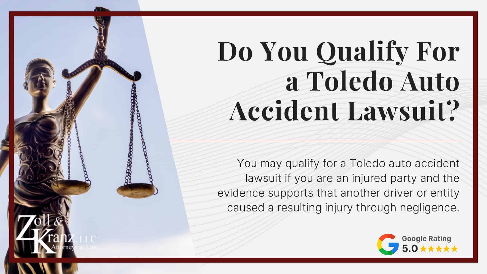 Do You Qualify For a Toledo Auto Accident Lawsuit; How a Toledo Auto Accident Attorney Can Help You; Steps to Take After a Toledo Auto Accident; The Legal Process For Toledo Auto Accidents; Statute of Limitations For Auto Accidents in Toledo, Ohio; Factors That Can Affect the Filing Deadline; Consequences of Missing the Statute of Limitations