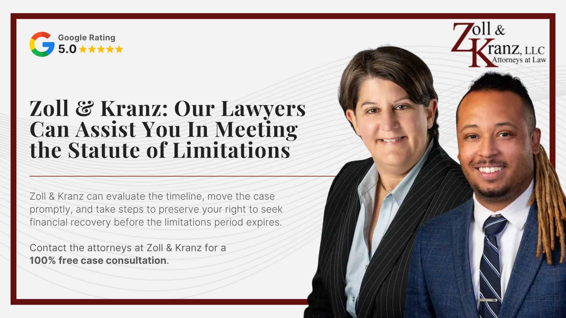 Zoll & Kranz_ Experienced Car Accident Lawyers That Can Help You Determine Damages; Common Damages in Toledo Auto Accidents; Gathering Evidence for Your Case; Do You Qualify For a Toledo Auto Accident Lawsuit; How a Toledo Auto Accident Attorney Can Help You; Steps to Take After a Toledo Auto Accident; The Legal Process For Toledo Auto Accidents; Statute of Limitations For Auto Accidents in Toledo, Ohio; Factors That Can Affect the Filing Deadline; Consequences of Missing the Statute of Limitations