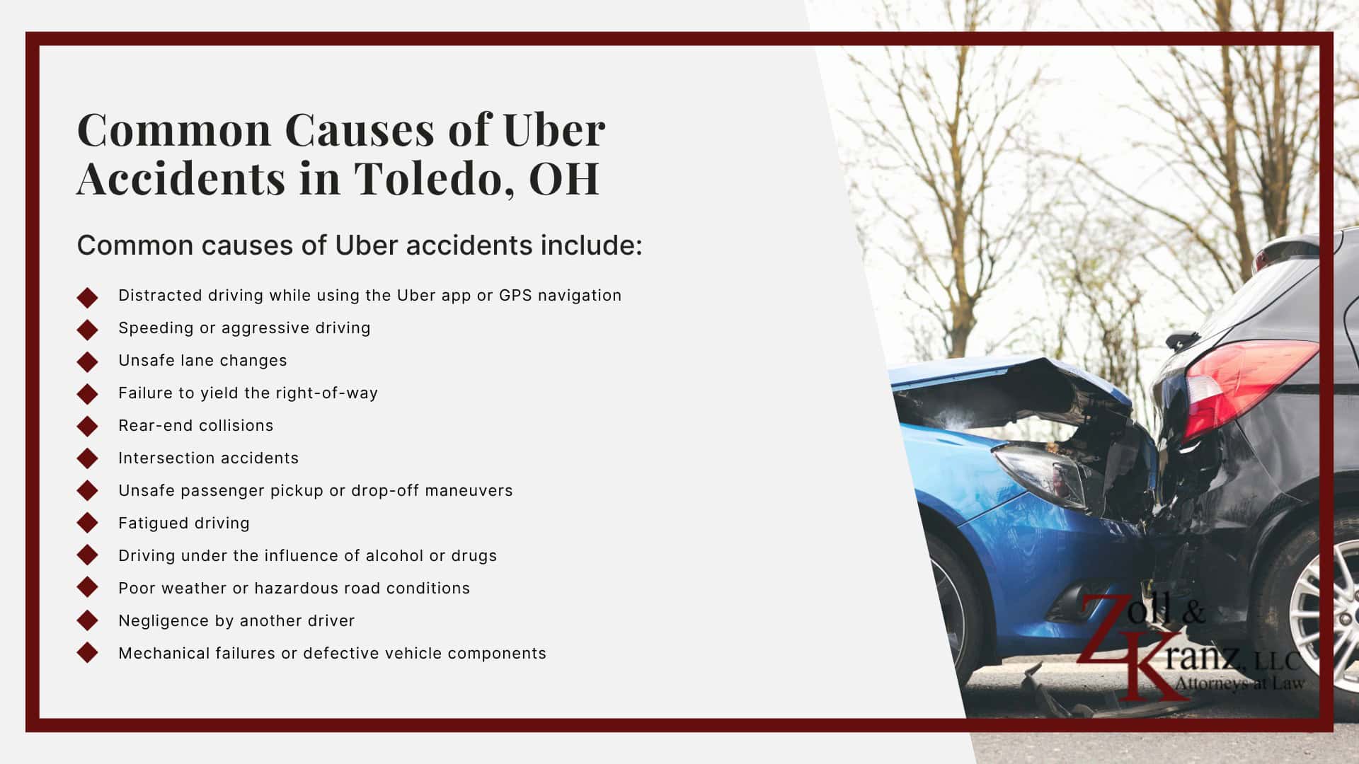 Understanding Uber Accident Claims in Toledo, Ohio; How Uber Accident Claims Work in Ohio; Common Causes of Uber Accidents in Toledo, OH