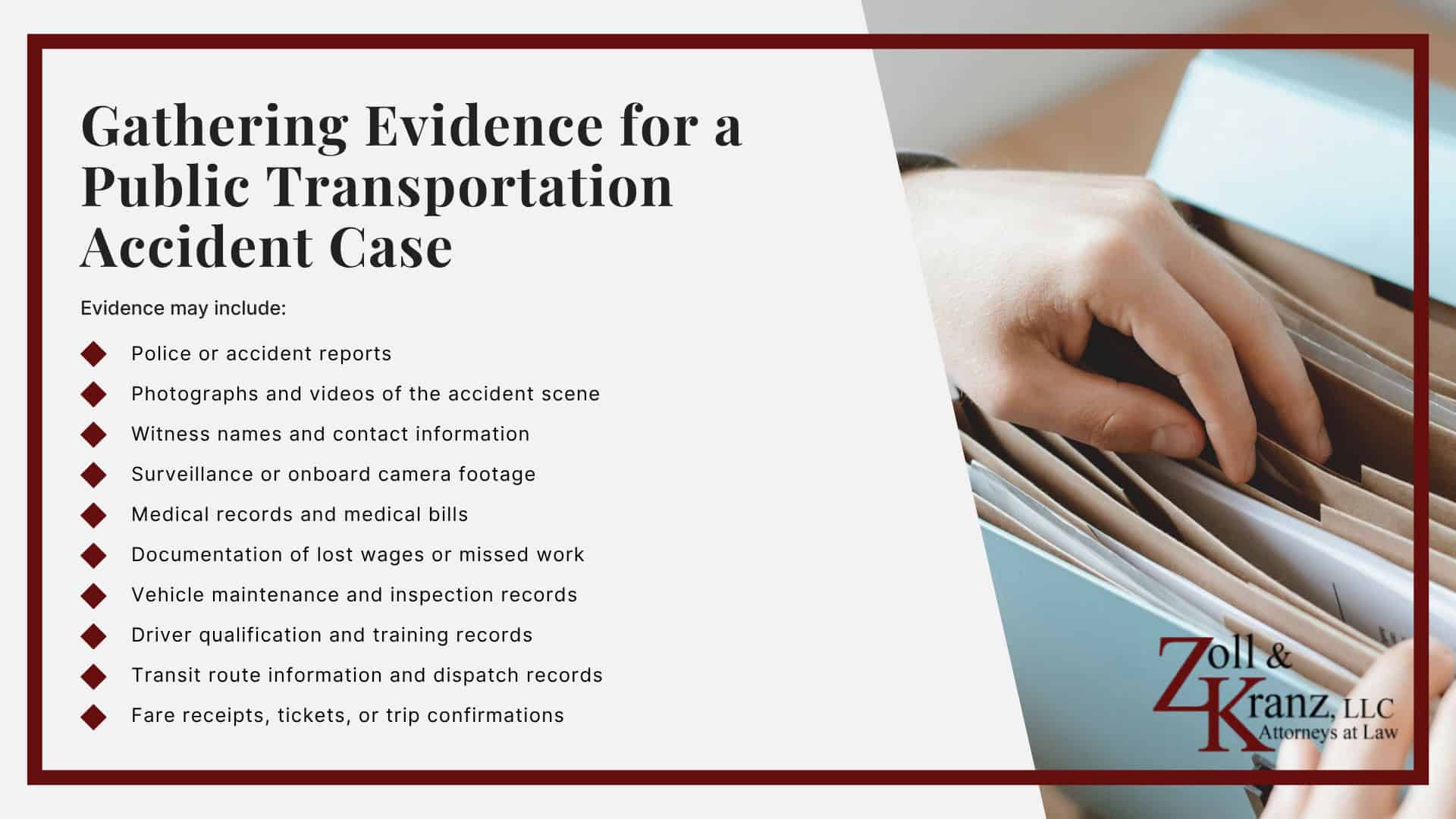 Gathering Evidence for a Public Transportation Accident Case; Do You Qualify for a Public Transportation Accident Claim; Steps to Take After a Public Transportation Accident in Toledo, Ohio; Understanding Public Transportation Accident Claims in Toledo, Ohio
