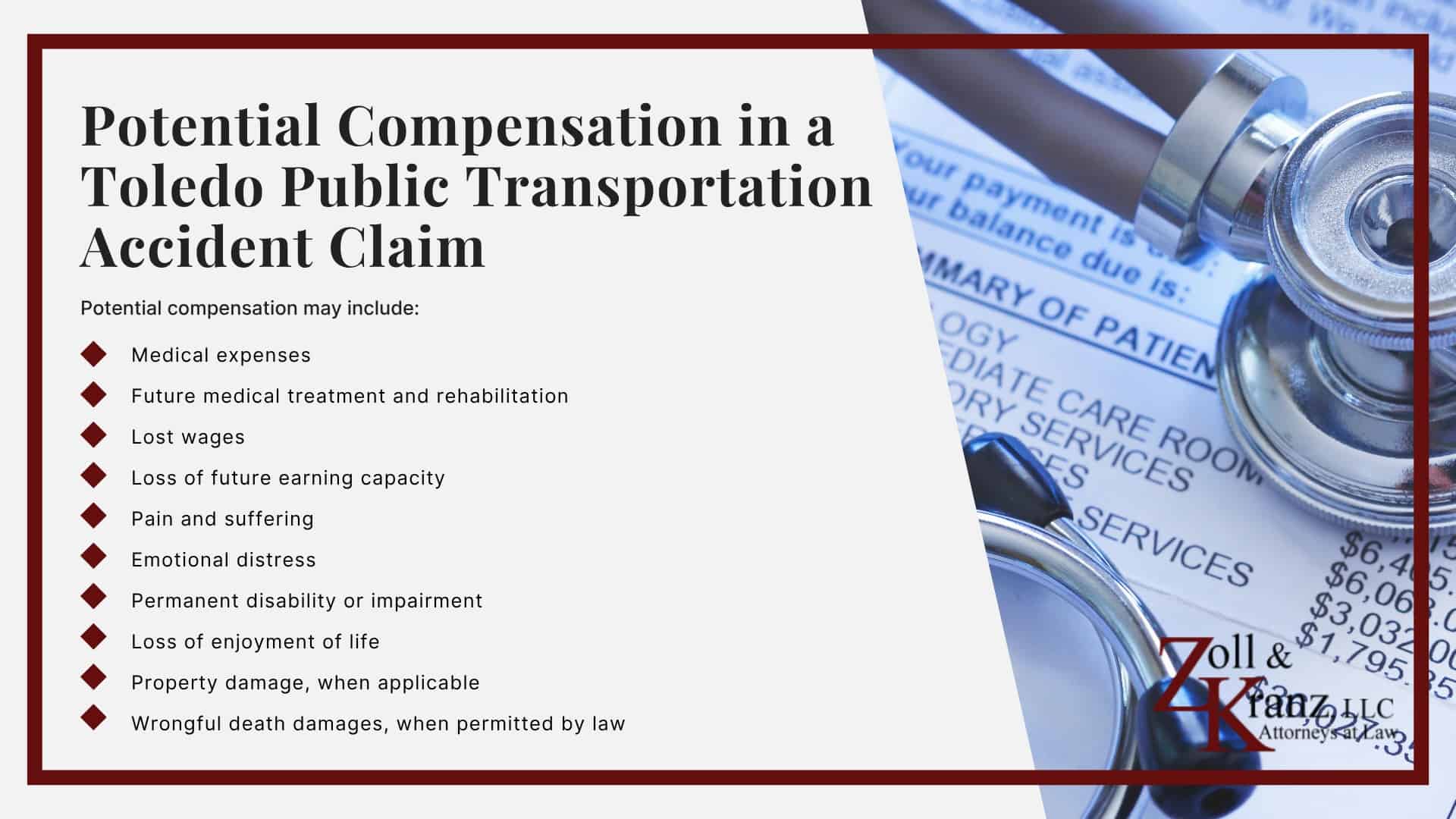 Potential Compensation in a Toledo Public Transportation Accident Claim; Gathering Evidence for a Public Transportation Accident Case; Do You Qualify for a Public Transportation Accident Claim; Steps to Take After a Public Transportation Accident in Toledo, Ohio; Understanding Public Transportation Accident Claims in Toledo, Ohio